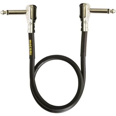Mogami Gold Instrument PRR Pancake Style Dual Right-Angle Pedal Patch Cable, 1.5' (18'') image 2
