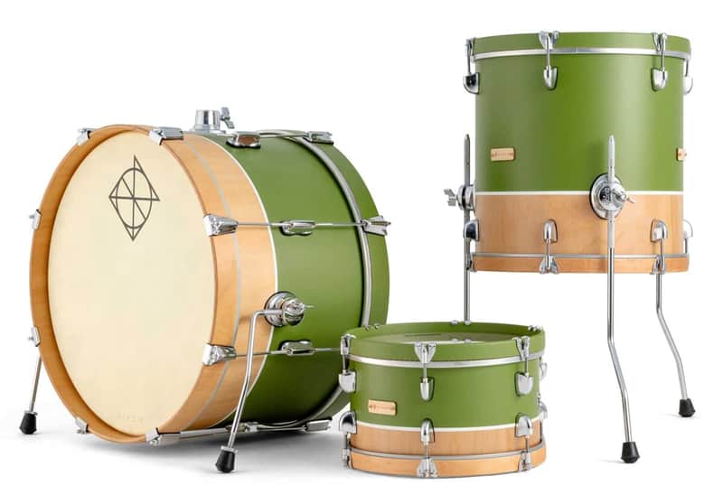 Dixon PODL320SMGN Little Roomer Select Shellset 3pc Satin Military w/ Natural Mahogany image 1