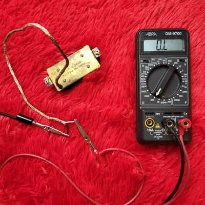 DiMarzio DP104 Super II 1977 - Double Black - 2 Conductor - Brass Baseplate - Not Functioning Both Coils Open image 8