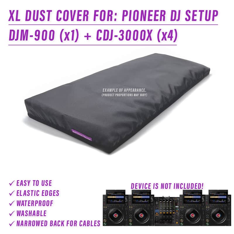 XL DUST COVER for PIONEER DJ SETUP (DJM-900NXS, Xone96 + CDJ-3000X (x4)) image 1
