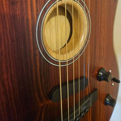 Fender Limited Edition Acoustasonic Electric Guitar Natural Cocobolo 2020 - Natural Cocobolo Wood image 4