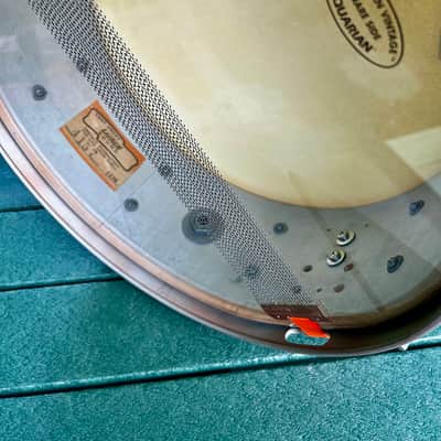 Gretsch 5”x 14” Snare Drum 4157 Repurposed 1960s - Blue Sparkle Wrap image 11