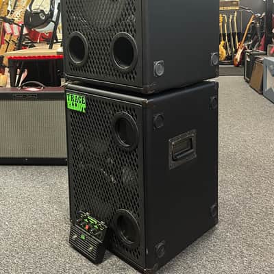 Trace Elliot AH2007S Amp Head-2103X 210 Speaker Cab-1153T 115 Speaker Cab SMX Dual Compressor Complete Vintage Stack 1996 - Black image 9