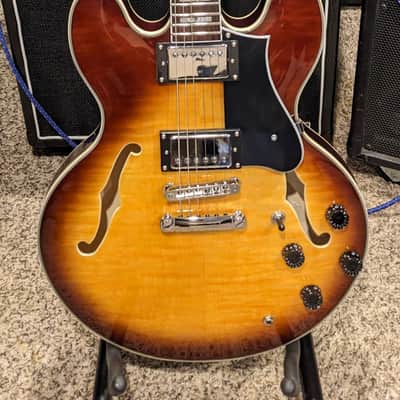 Firefly FF338PRO - ES-335 Style Semi-Hollow - Stainless Steel Frets Locking Tuners Cool Inlays Figured Top image 1