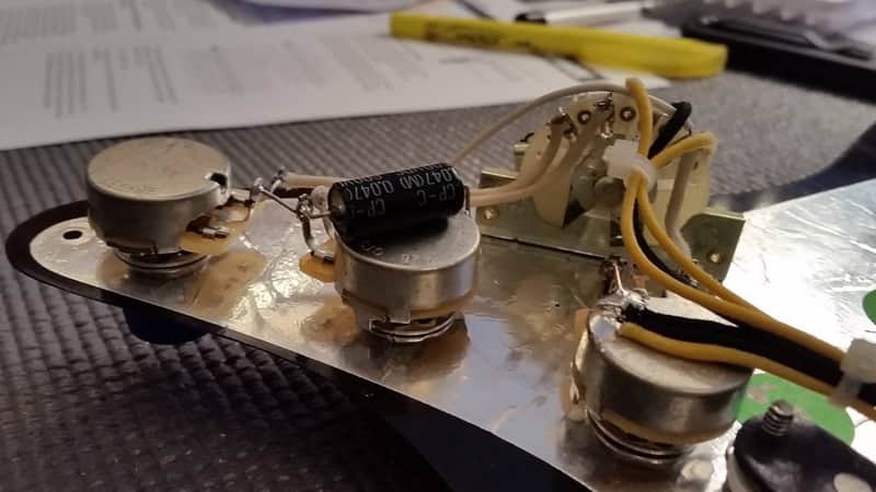 Hoagland Custom Handcrafted "Mark Knopfler" Style Strat Wiring - Vitamin T "Silver Barrel" PIO Cap image 1