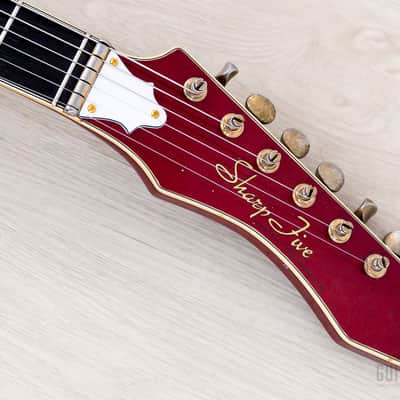 1982 Guyatone Sharp 5 LG-1200 Vintage Guitar Metallic Red, Sharp Five image 4