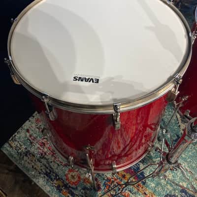 Frankie Banali's Quiet Riot - Leedy & Ludwig Restored 6-Piece Set, 24", 20", 16", 13", 12", 14x5" Matching Snare! Immaculate 1950-1955 - Sparkling Red Pearl image 6