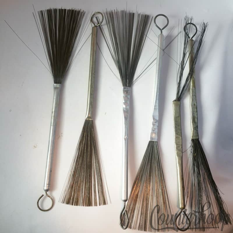 3x Pairs Vintage Wire Brushes Jazz Snare Drum Set Sticks Slingerland USA 60s image 1