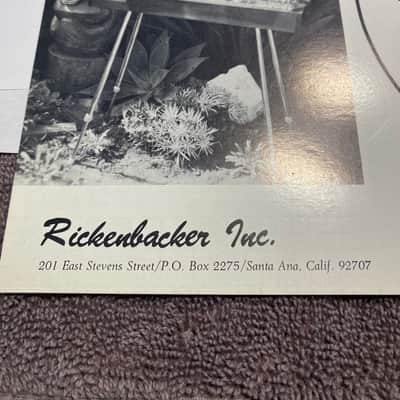 Rickenbacker Catalogue Set 1968 - Black and White Cover image 7
