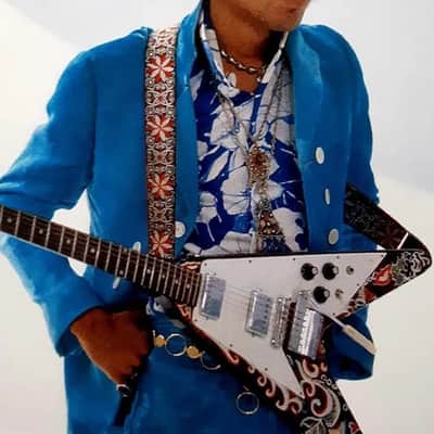GIBSON CUSTOM SHOP FLYING V HENDRIX 2006 - Black/Paisley Painted image 7