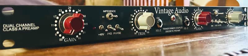 Vintage Audio / Revive Audio M72 Dual-Channel Class A Preamp – Carnhill Transformers – Early S/N #030 image 1