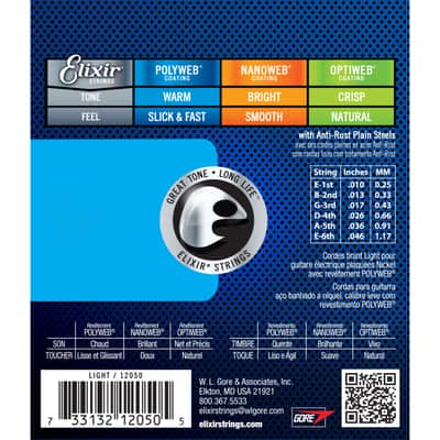 Elixir 12050 Polyweb Electric 10-46 - Electric Guitar Strings image 3