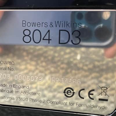 B&W Bowers & Wilkins 804 D3 Loudspeaker (Pair) image 15