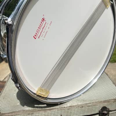 Ludwig Early 60's Ludwig Galaxy Sparkle deep 14" snare drum with case 1962-1967 - SPARKLING GALAXY PEARL SPARKLE image 9