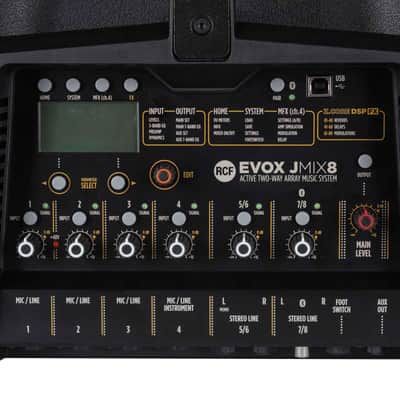 RCF Evox JMIX8 Powered 2-Way 1400W Portable DJ Speaker System w. Built In Mixer - Open Box Mint image 4