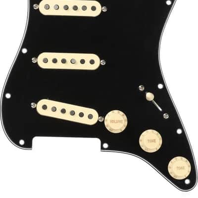 Fender Tex-Mex SSS Pre-wired Stratocaster Pickguard - Black 3-ply image 3