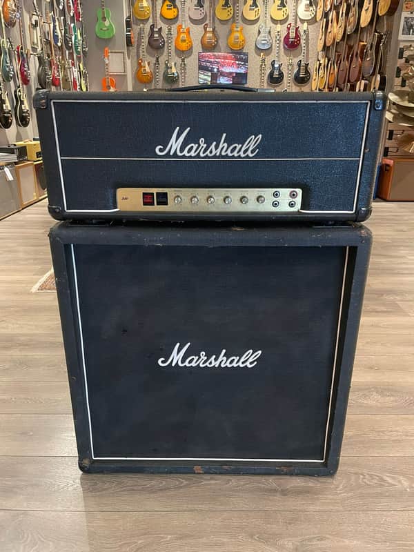 MARSHALL 1992 JMP Super Bass 100w of 1977 with her Cabinet 4x12 image 1
