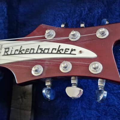 1981 Rickenbacker 4080 6/4 Double Neck 4001 Bass 480 Guitar Burgundy Red image 8
