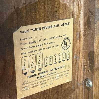 Fender Super Reverb 2-Channel 40-Watt 4x10" Guitar Combo 1963 - 1967 - Black Panel image 4