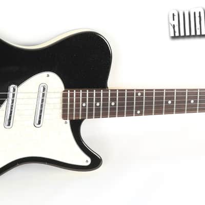 Danelectro Mod 6 Offset Sparkle Black and Cream Electric Guitar Select-O-Matic image 2