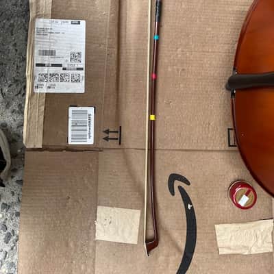 Unbranded 1/2 Size Cello W/ Bow, Bag, & Rosin - Natural image 12