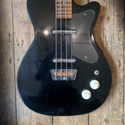 1960's Silvertone 1444 2 Pick up Bass in Black finish image 1