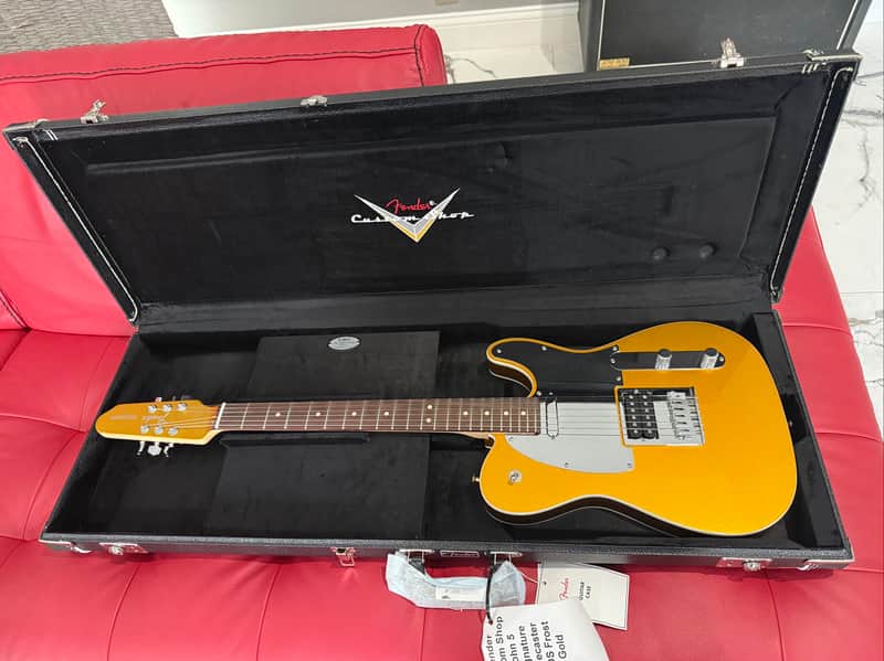 Mint Fender Custom Shop John 5 Telecaster NOS - Frost Gold & chrome image 1