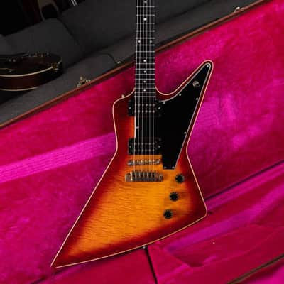 Gibson The Explorer CMT with TP-6 Tailpiece and Bound Curly Maple Top 1982 Cherry Sunburst image 4