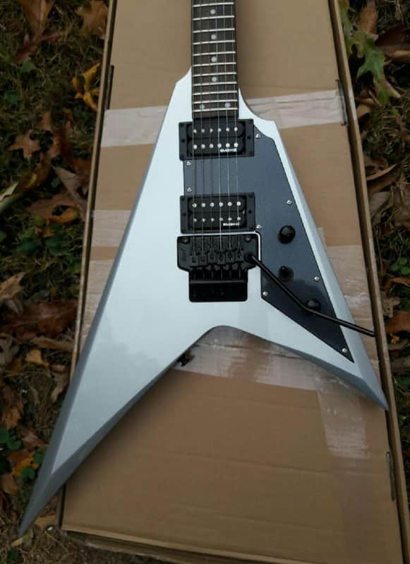 Cort XV-2V Offset Flying V Shaped Guitar / Metallic Silver / | Reverb