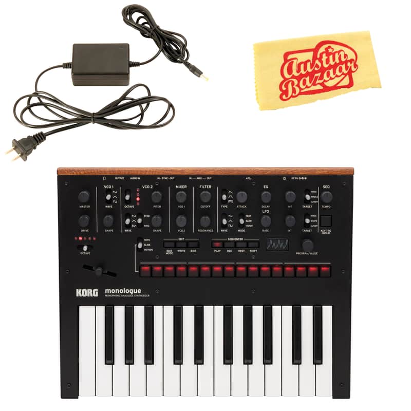 Korg Monologue Monophonic Analog Synthesizer - Black w/ Power Supply image 1