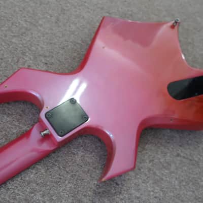 Vintage 1980s BC Rich B.C. Rich Warlock Bass NJ Series Candy Apple Metallic Purple Pink Fade Clean Solid Sound Of Thunder Metal Rock 2 PUs image 13