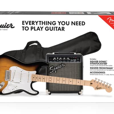 Fender Squier Sonic Stratocaster Pack - 2-Color Sunburst image 3