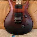 2022 PRS Wood Library Custom 24 Floyd - Korina - Flame Maple & Neck - Satin Fire Red to Gray Black Fade