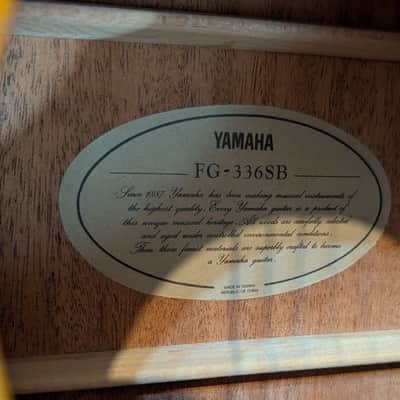 Yamaha FG-336SB Dreadnought Acoustic Guitar image 4