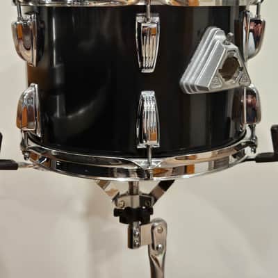 Vintage Ludwig 8x12 Tom Black Cortex 6-Ply Blue/Olive Badge Modular Mount image 6