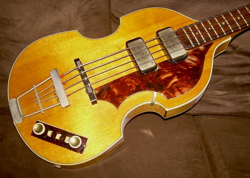 vintage 1961 Hofner 500/1 bass very rare Cavern-style original natural Blonde image 1