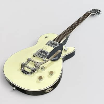 Gretsch G5230T Electromatic Jet FT Single-Cut w/ Bigsby Electric Guitar - Two-Tone Vintage White/London Grey image 12