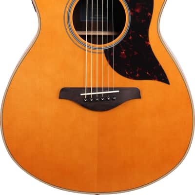 Yamaha AC1R Grand Concert Acoustic-Electric Guitar, Solid Spruce Top, Vintage Natural image 1