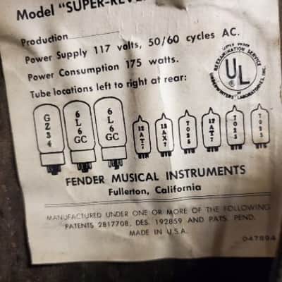 Fender Super Reverb 1968 Donnie Buzzard owned image 2