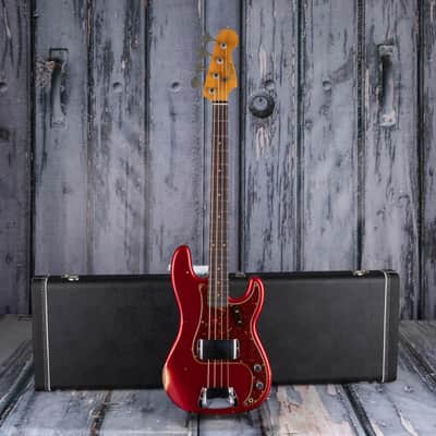 Fender Custom Shop Limited 1962 Precision Bass Relic Bass, Aged Candy Apple Red image 8