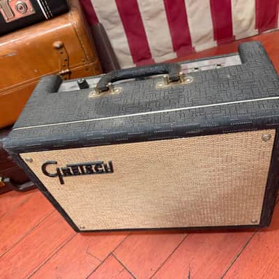 ~1963 Gretsch Combo Amp One Knob Grey Tolex image 2