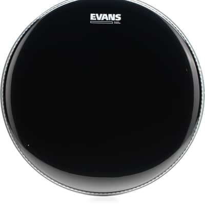 Evans Black Chrome Tom Batter Head - 16 inch Bundle with Evans Resonant Black - 13 inch image 2