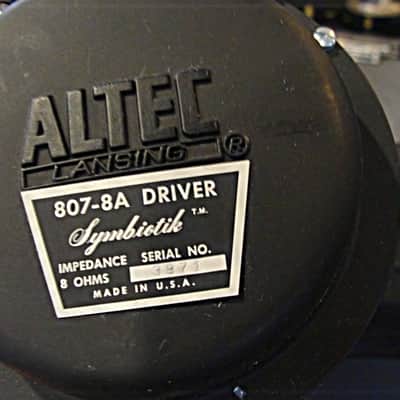 Altec Lansing 807-8a driver w 811b horn high frequency speaker 1970's Black image 7