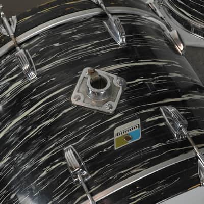 1970s Ludwig Oyster Black Pearl 14x22 8x12 16x16 Drum Set image 6