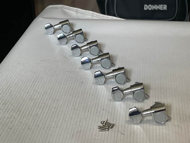2000's Electric Guitar GOTOH Style 7 In Line Chrome LH or Reverse Headstock Jin Ho Korea Tuners Tuning Pegs image 1