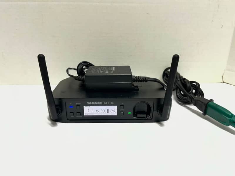 Shure GLXD4=-Z2 GLXD4 Digital Wireless Receiver with Shure PS42US AC Adapter Power Supply for GLXD GLX-D GLXD14 Vocal Mic Guitar Instrument Systems 2400-2483.5MHz image 1
