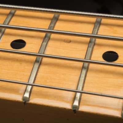 1975 LEFTY Fender Precision Bass Black with White Pickguard image 10