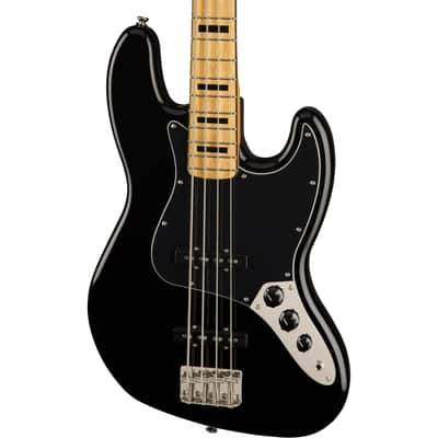Squier Classic Vibe '70s Jazz Bass Guitar - Maple Fingerboard, Black image 1