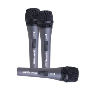 Sennheiser 3 Pack of e835 Cardioid Dynamic Vocal Microphone. New with Full Warranty!