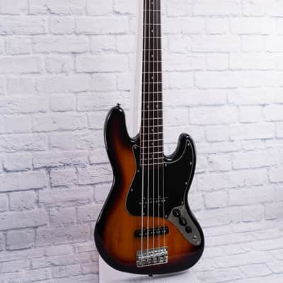 Squier Affinity Jazz Bass V with Laurel Fretboard- 3-Color Sunburst image 2